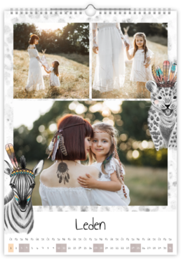 Fotokalendář exklusiv na výšku - Safari babies