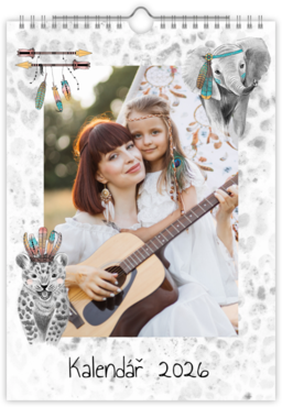 Fotokalendar nástenný mesačný na výšku z fotiek - Safari babies 