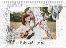 Nástenný plánovací fotokalendar - Safari babies
