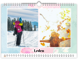 Fotokalendár nástenný mesačný na šírku - 4 ročné obdobia