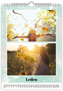 Fotokalendar nástenný mesačný na výšku z fotiek - 4 ročné obdobia