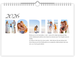 Fotokalendár nástenný mesačný na šírku - Slovo Rodina