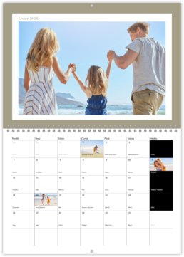Nástenný plánovací fotokalendar - Slovo Rodina