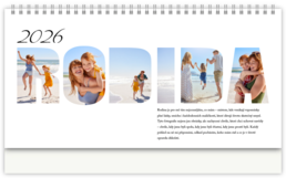 Stolní fotokalendář s vlastními jmény - Slovo Rodina