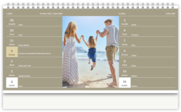 Stolní fotokalendář s vlastními jmény - Slovo Rodina