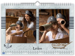 Fotokalendár nástenný mesačný na šírku - Piráti 