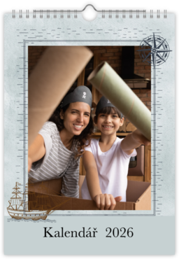 Fotokalendar nástenný mesačný na výšku z fotiek - Piráti 