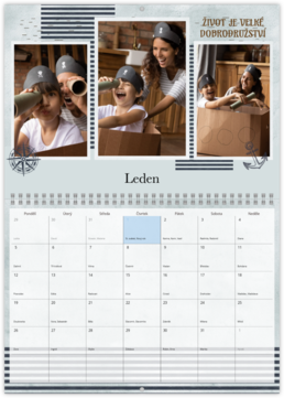 Nástenný plánovací fotokalendar - Piráti