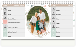 Stolní fotokalendář s vlastními jmény - Plants Ornament