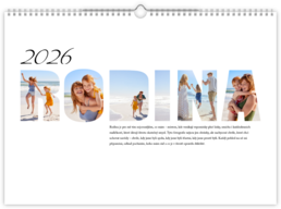 Fotokalendář exklusiv na šířku - Slovo Rodina