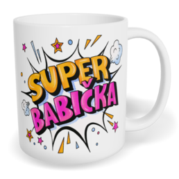 Hrnek klasický malý s vlastním potiskem - Super babička