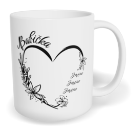 Hrnek klasický malý s vlastním potiskem - Babička