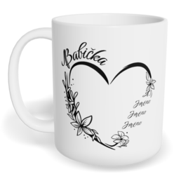 Hrnek klasický malý s vlastním potiskem - Babička