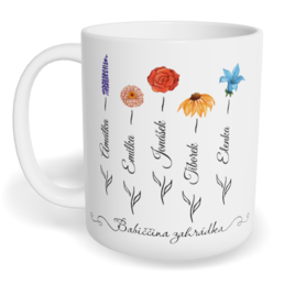 Hrnek klasický malý s vlastním potiskem - Babiččina zahrádka