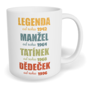 Hrnek klasický malý s vlastním potiskem - Legenda děda