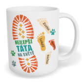 Hrnek klasický malý s vlastním potiskem - Stopa táty