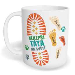 Hrnek klasický malý s vlastním potiskem - Stopa táty