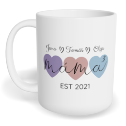 Hrnek klasický malý s vlastním potiskem - Máma dětí EST