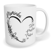 Hrnek klasický malý s vlastním potiskem - Máma v srdci