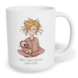 Hrnek klasický malý s vlastním potiskem - Máma hrdinka