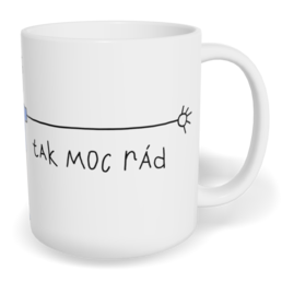 Hrnek klasický malý s vlastním potiskem - Tati, mám Tě rád