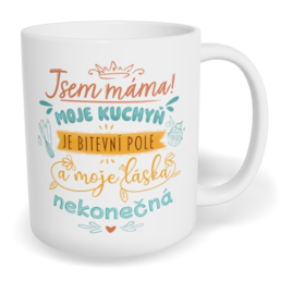 Hrnek klasický malý s vlastním potiskem - Super máma