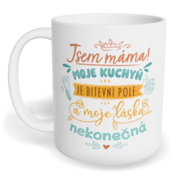 Hrnek klasický malý s vlastním potiskem - Super máma