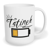 Hrnek klasický malý s vlastním potiskem - Táta bez energie