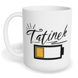 Hrnek klasický malý s vlastním potiskem - Táta bez energie