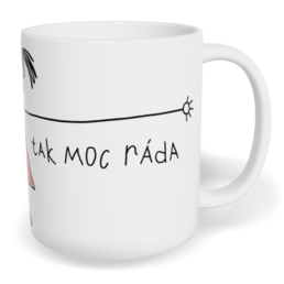 Hrnek klasický malý s vlastním potiskem - Mami, mám Tě ráda