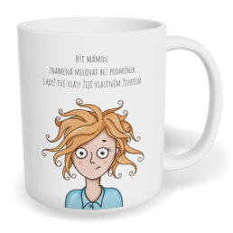 Hrnek klasický malý s vlastním potiskem - Máma znamená