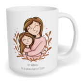 Hrnek klasický malý s vlastním potiskem - To je karma, holka
