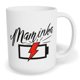 Hrnek klasický malý s vlastním potiskem - Máma bez energie