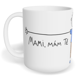 Hrnek klasický malý s vlastním potiskem - Mami, mám Tě rád