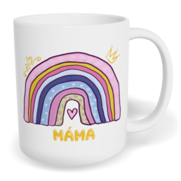 Hrnek klasický malý s vlastním potiskem - Duhová máma