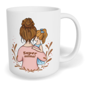 Hrnek klasický malý s vlastním potiskem - Super máma vol. 2