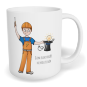 Hrnek klasický malý s vlastním potiskem - Jsem elektrikář