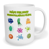 Hrnek klasický malý s vlastním potiskem - Mám miliony neviditelných přátel