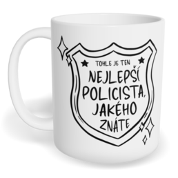 Hrnek klasický malý s vlastním potiskem - Nejlepší policista