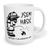 Hrnek klasický malý s vlastním potiskem - Jsem hasič