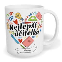 Hrnek klasický malý s vlastním potiskem - Nejlepší učitelka