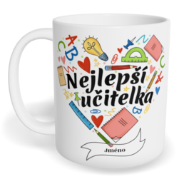 Hrnek klasický malý s vlastním potiskem - Nejlepší učitelka