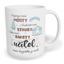 Hrnek klasický malý s vlastním potiskem - Jsem učitel
