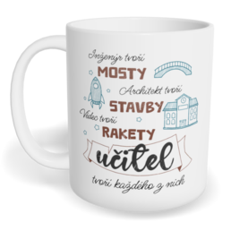 Hrnek klasický malý s vlastním potiskem - Jsem učitel