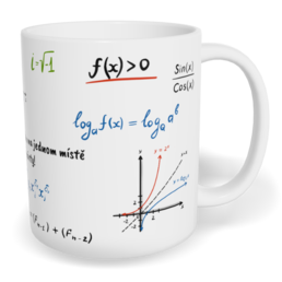 Hrnek klasický malý s vlastním potiskem - Matematika