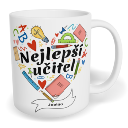 Hrnek klasický malý s vlastním potiskem - Nejlepší učitel