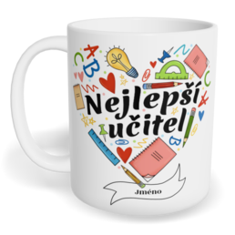 Hrnek klasický malý s vlastním potiskem - Nejlepší učitel