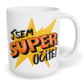 Hrnek klasický malý s vlastním potiskem - Super učitel