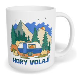 Hrnek klasický malý s vlastním potiskem - Hory volají