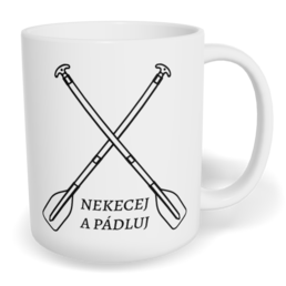 Hrnek klasický malý s vlastním potiskem - Nekecej a pádluj
